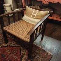 poltroncina in legno e corda