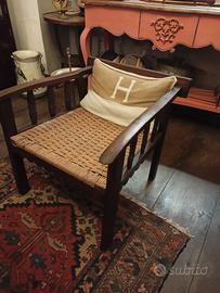 poltroncina in legno e corda