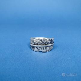 ANELLO "PIETRO FERRANTE" PIUMA COLORE ARGENTO