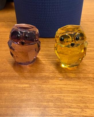 Gufi innamorati coppia.Swarovski