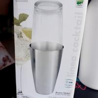shaker in acciaio inox e vetro 