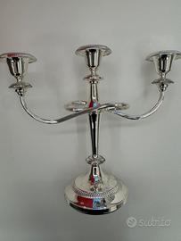 Candeliere 3 fiamme in peltro