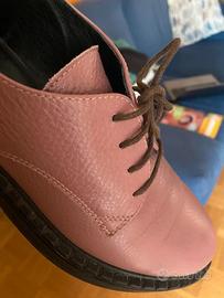 Scarpe stringate rosa antico n.40