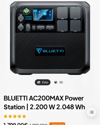 bluetti ac200 max seminuovo - ultimo