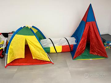 Tenda gioco con tunnell