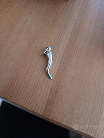  ciondolo corno portachiavi argento 925