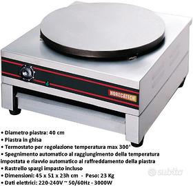 Crepiera elettrica professionale Horecatech NUOVA