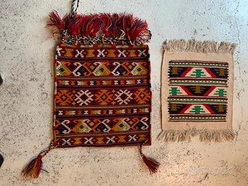 Tappeto piccolo e Borsa Kilim