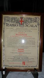 LOCANDINA ANTEPRIMA WAGNER TEATRO SCALA 30/12/'83