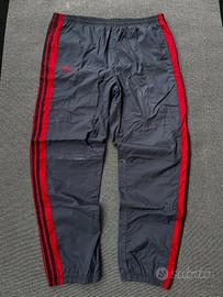 Trackpants Pantaloni Tuta Adidas Grigio Rosso L