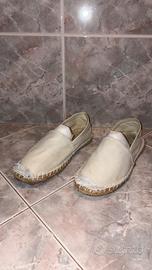 Espadrillas in Tela Bianche - Taglia 39 Usate Poco