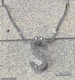 COLLANA LETTERA S IN ORO 18kt. E DIAMANTI