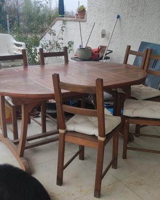 tavolo da esterno in legno 