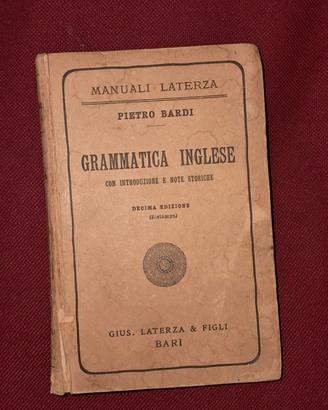 Grammatica Inglese Pietro Bardi – Laterza – 1944