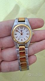 Orologio bicolore oro e argento