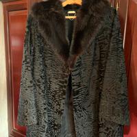 Cappotto pelliccia breitschwanz nero