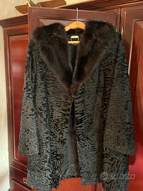 Cappotto pelliccia breitschwanz nero