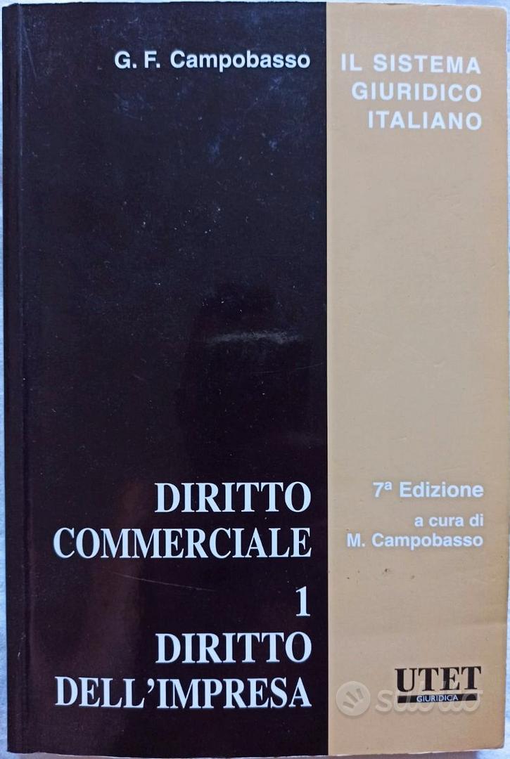 Diritto commerciale. Vol. 1: Diritto dell'impresa. - Marco Cian - Libro -  Giappichelli 