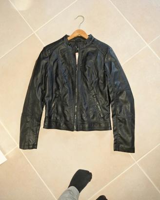 giubotto di pelle nero