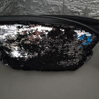 Borsa Zuiki paillettes nero argento