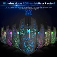 Mouse Gaming sensore Ottico  2400 DPI 6 Tasti