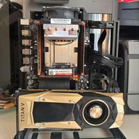 PC gaming workstation test bench open case