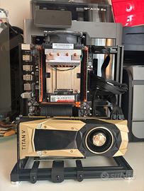 PC gaming workstation test bench open case
