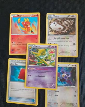 Lotto 5 carte Pokemon 