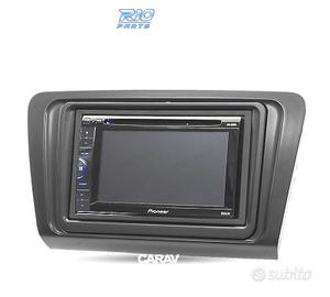 CORNICE NERA PER AUTORADIO 2-DIN PER SKODA OCTAVIA