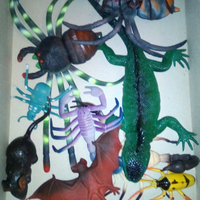 Lotto insetti e animali in gomma