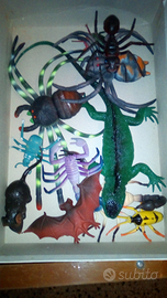 Lotto insetti e animali in gomma