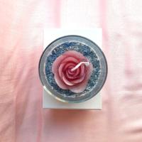 Coppetta Segnaposto candela/rosa profumata