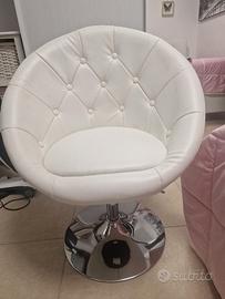 poltrona  in pelle  girevole in pelle 