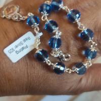 bracciale argento goccia cielo rosario 