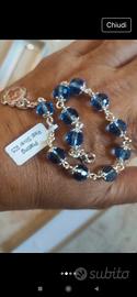bracciale argento goccia cielo rosario 