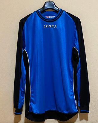 Legea Maglia Manica Lunga Blu Nero Vintage 90s Y2K