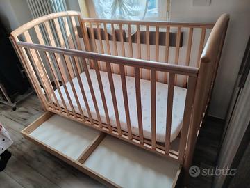 Lettino legno sbarre Pali