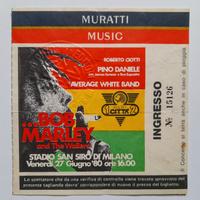 Biglietto concerto Bob Marley 1980