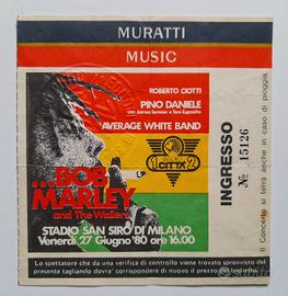 Biglietto concerto Bob Marley 1980