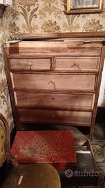 Cassettone antico in legno massello – fine XIX / i