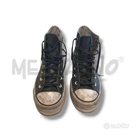 SCARPE UOMO CONVERSE NERE PELLE PLATFORM EFETTO SP