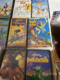 Set videocassette vhs e grandi classici disney