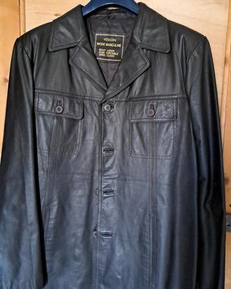 giacca pelle vintage Veillon