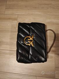 Borsa Pinko Love Puff Big nero/antique gold