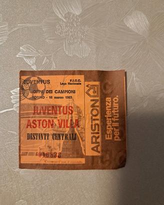 Biglietto JUVENTUS - ASTON VILLA 1983