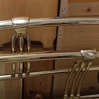 letto matrimoniale in ottone completo di rete con 