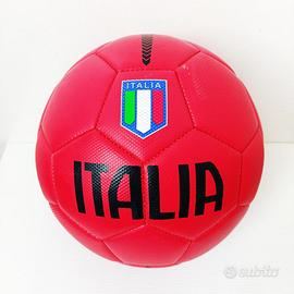 Pallone da calcio ITALIA similpelle rosso