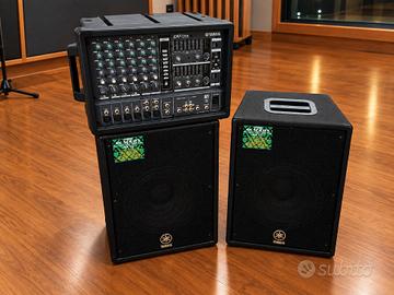 Yamaha EMX66M + 2 × Yamaha AX15 – Impianto PA