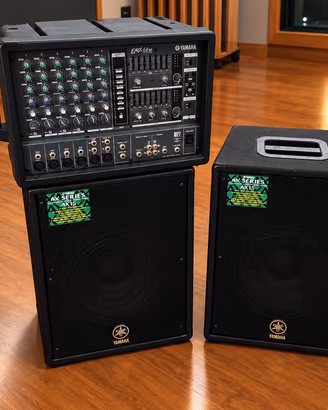 Yamaha EMX66M + 2 × Yamaha AX15 – Impianto PA