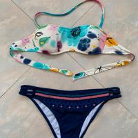 Bikini fascia paillettes e slip cut out ricami OVS